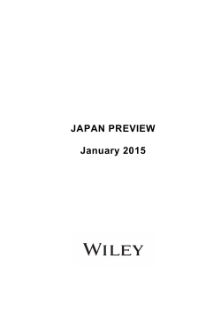 JAPAN PREVIEW January 2015 - Wiley