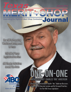 ABC Texas Merit Shop Journal • January 2015 1
