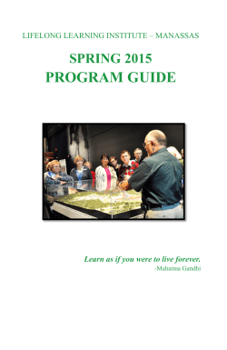 spring 2015 program guide - Lifelong Learning Institute