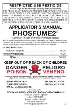 PHOSFUME2® - Industrial Fumigant Company