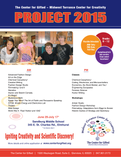 PROJECT 2015 - The Center for Gifted