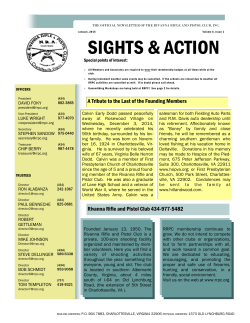 Sights & Action Newsletter - Rivanna Rifle & Pistol Club