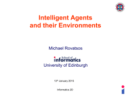 Intelligent Agents and their Environments