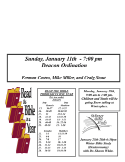 Newsletter - First Baptist Church