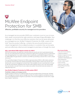 McAfee Endpoint Protection for SMB