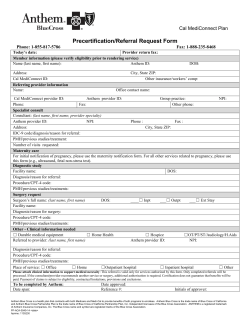 Precertification/Referral Request Form