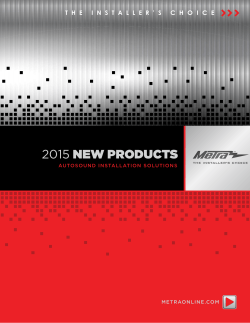 2015 NEW PRODUCTS - Metra Electronics