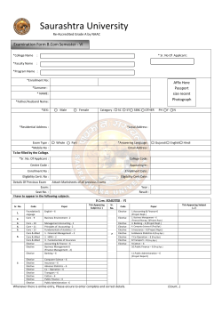 B.COM SEM - 6 - Saurashtra University