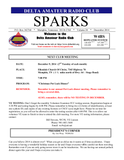 December 2014 Sparks - Delta Amateur Radio Club