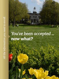 You've been accepted … now what?