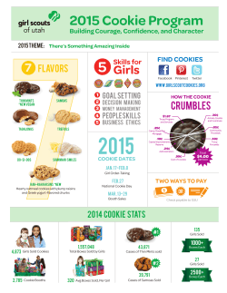 2015 Cookie Program - Girl Scouts of Utah