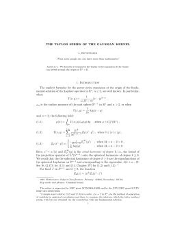 The Taylor series of the Gaussian kernel