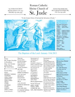 Bulletin - St Jude Home Page