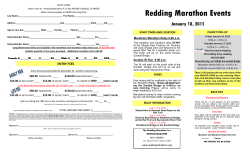 Redding Marathon Events January 18, 2015