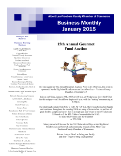 Newsletter - Albert Lea/Freeborn County Chamber of Commerce