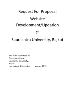 Request For Proposal Website Development/Updation