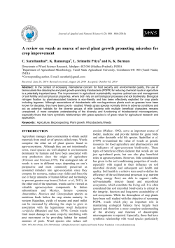 A review on weeds as source of novel plant growth promoting