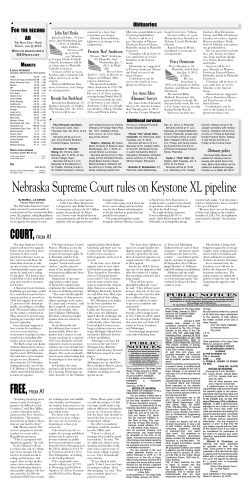 Nebraska Supreme Court rules on Keystone XL pipeline