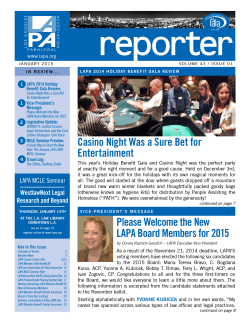 to view the LAPA newsletter. - Los Angeles Paralegal Association