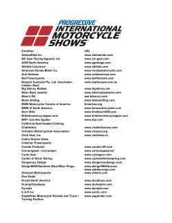 IMS Exhibitor list template - Progressive International Motorcycle Show