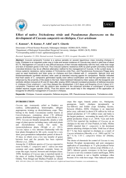 Effect of native Trichoderma viride and Pseudomonas fluorescens