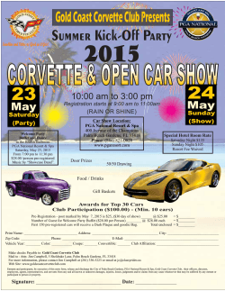Summer Kick-Off Party Gold Coast Corvette Club Presents