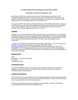 Warke-Horn Scholarship Application 2015