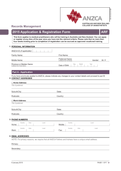 Application and Registration Form
