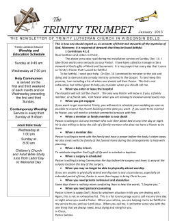 Newsletter - Trinity Lutheran Church