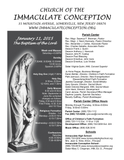 IMMACULATE CONCEPTION - John Patrick Publishing Company