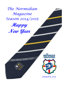 January 2015 - North Middlesex Referees' Society