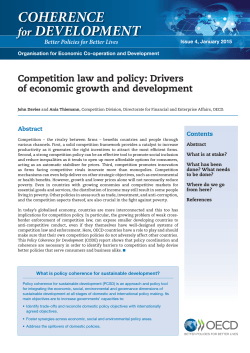 Competition law and policy
