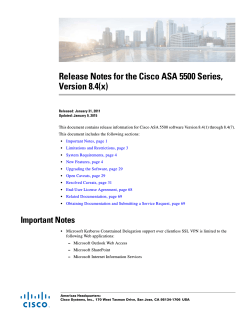Release Notes for the Cisco ASA 5500 Series, 8.4(x)