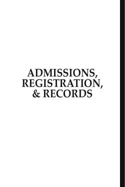 admissions, registration, & records - Vance