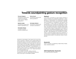 Towards soundpainting gesture recognition
