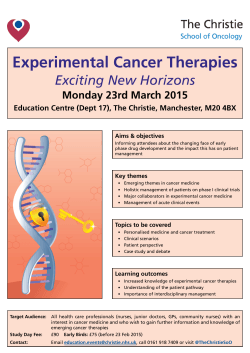 150323 Experimental Cancer Therapies