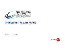 GradesFirst Faculty Guide 2015 Spring
