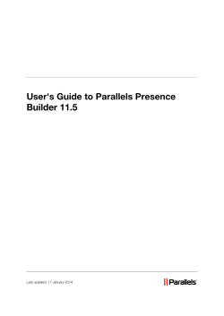 User's Guide to Parallels Presence Builder 11.5