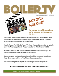 Actors flyer - Purdue University