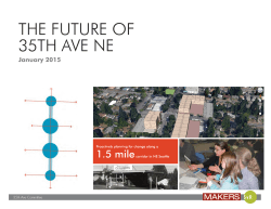 THE FUTURE OF 35TH AVE NE - Wedgwood Community Council