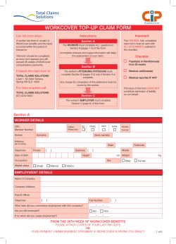 WORKCOVER TOP-UP CLAIM FORM