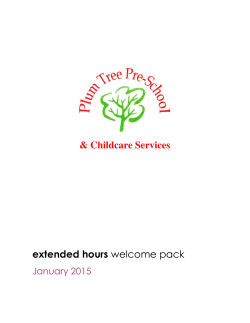 Extended Hours Welcome Pack