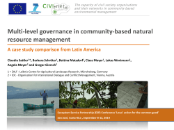 Multi-level governance in community-based