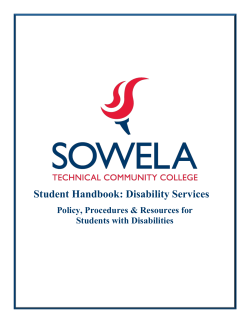 Student Handbook: Disability Services