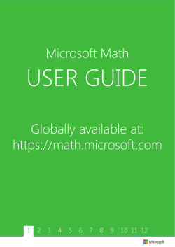 Microsoft Math Globally available at: https://math.microsoft.com