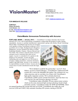 VisionMaster Announces Partnership with Accurex