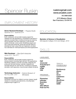 Resume - Spencer Ruskin