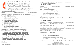 weekly bulletin - First United Methodist Church, Ticonderoga