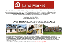 OVER 400 DEVELOPMENT SITES AVAILABLE