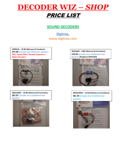 DCC Decoders & Accessories